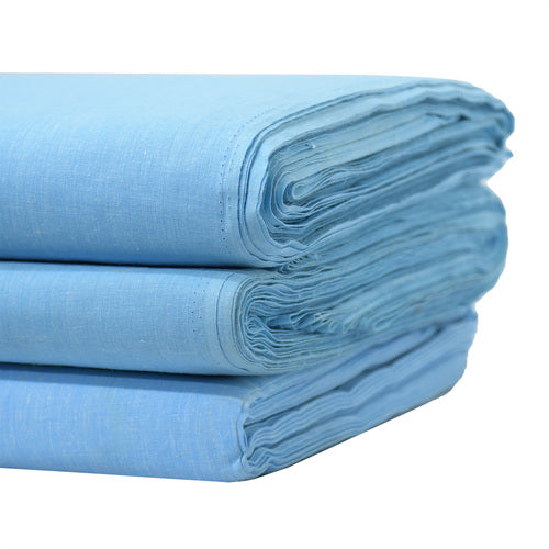 Khadi Cotton Fabric (Sky Blue)