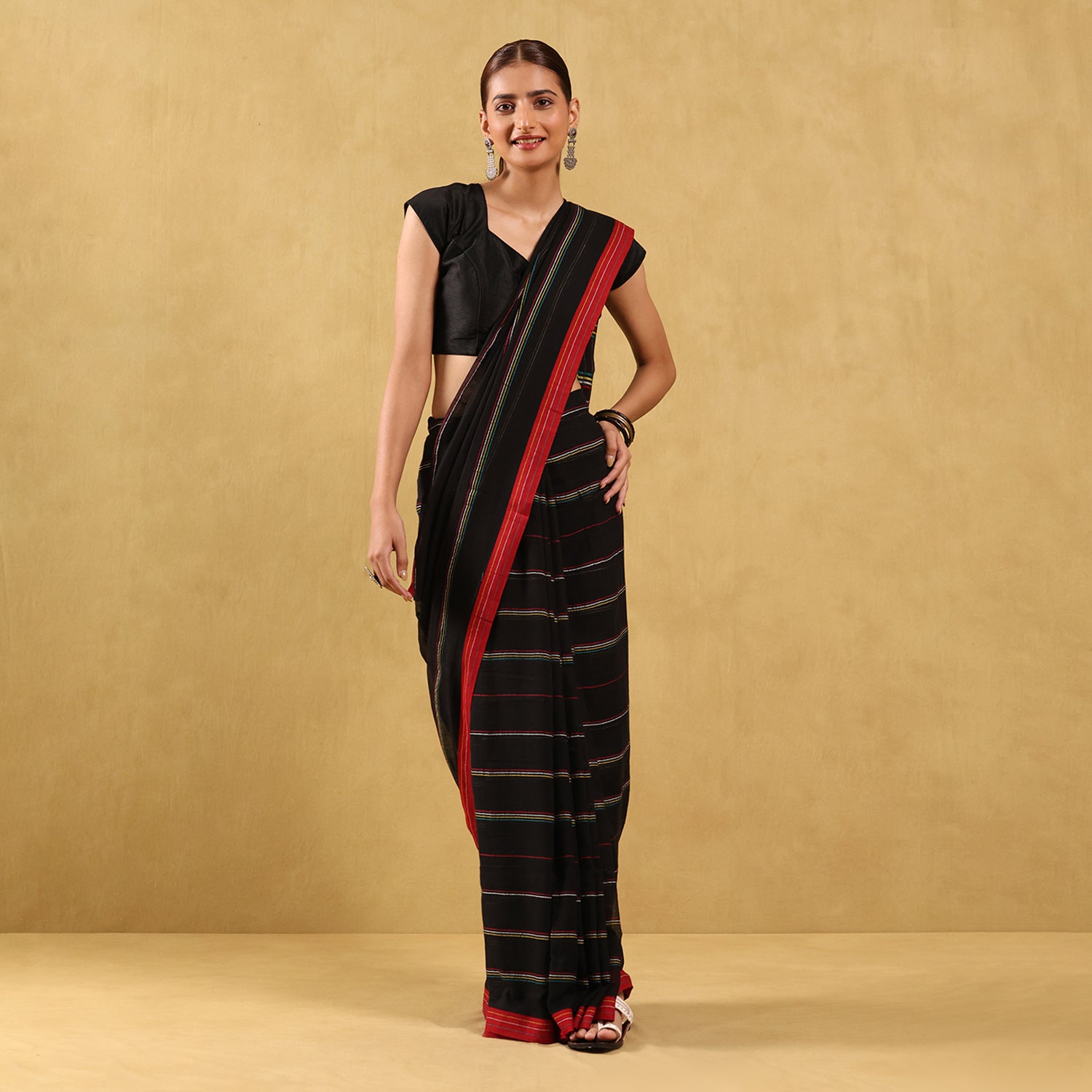 Khadi Fine Muslin Saree Bottle Design