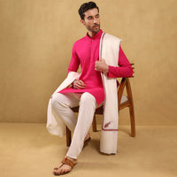 खादी सेमी-पश्मीना शॉल (कढ़ाई वाली)