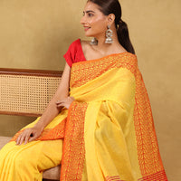 Khadi Fine Muslin Saree Weaving Design