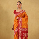 खादी प्रिंटेड साड़ी (पूरी साड़ी पर) बाटिक फैंसी डिज़ाइन