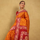 खादी प्रिंटेड साड़ी (पूरी साड़ी पर) बाटिक फैंसी डिज़ाइन