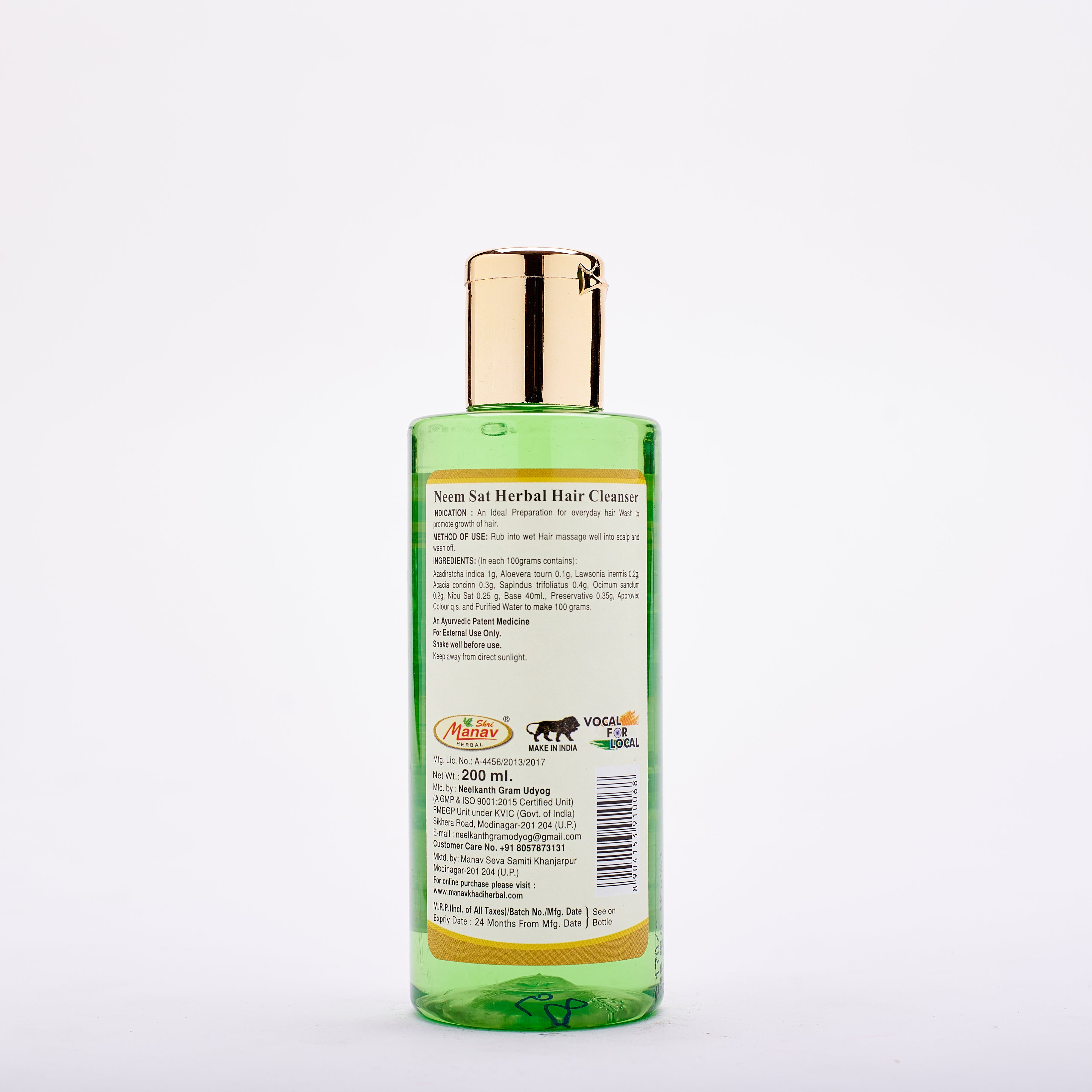 Ayurvedic Neem Sat Hair Cleanser - 200ml