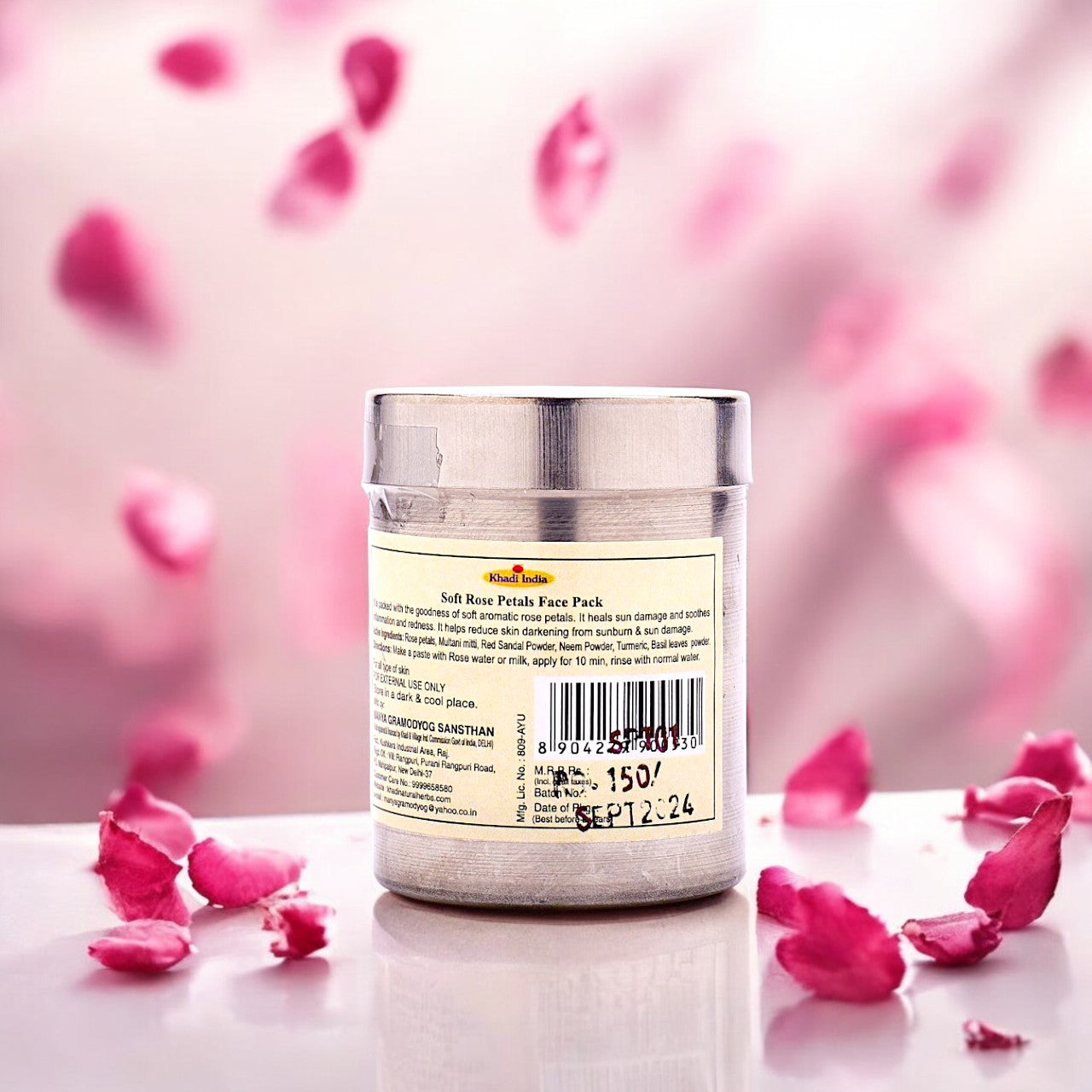 Natural Herbal Face Pack (Rose Petals)