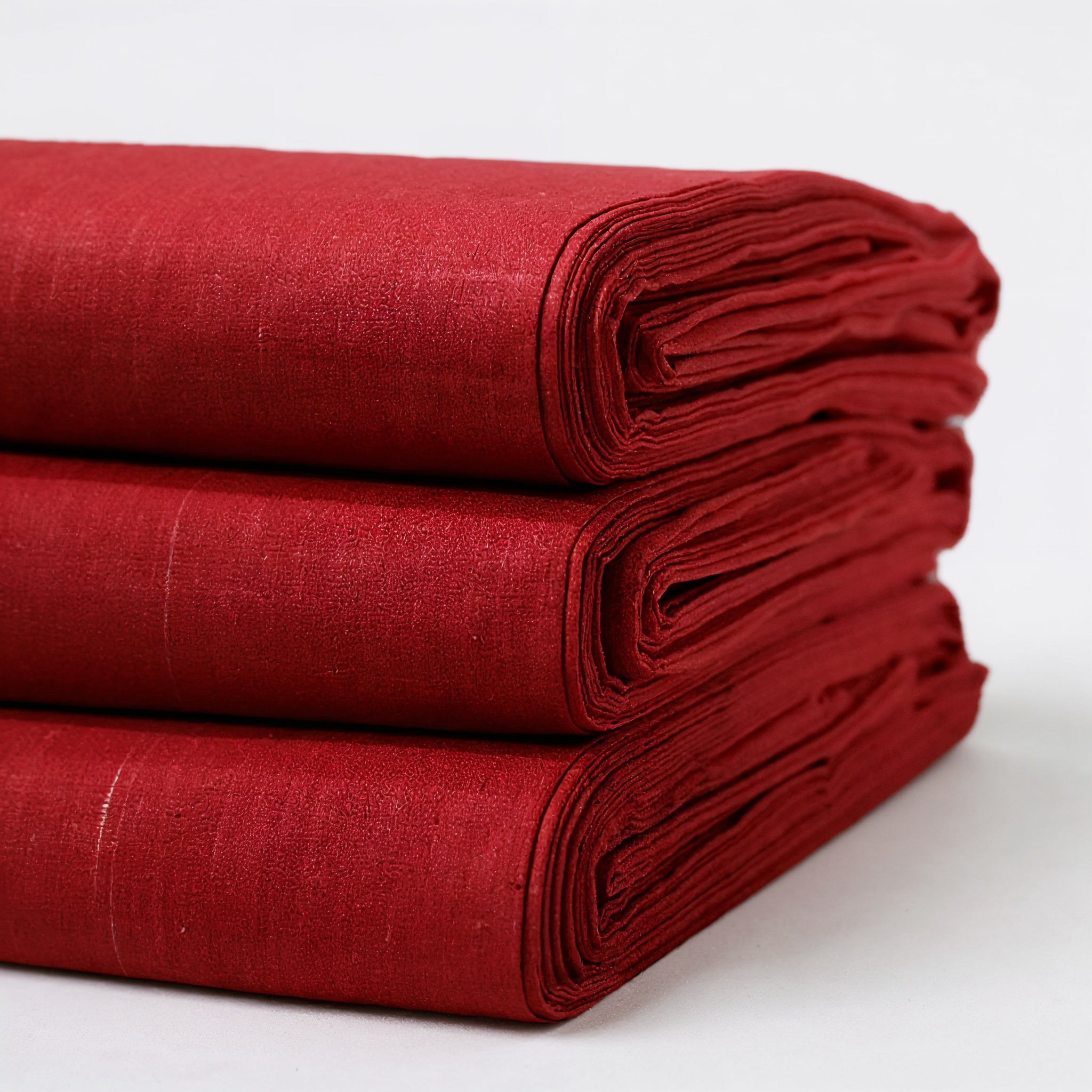 Khadi Cotton Fabric (Red)