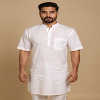 Khadi Cotton Kurta (Half Sleeves)